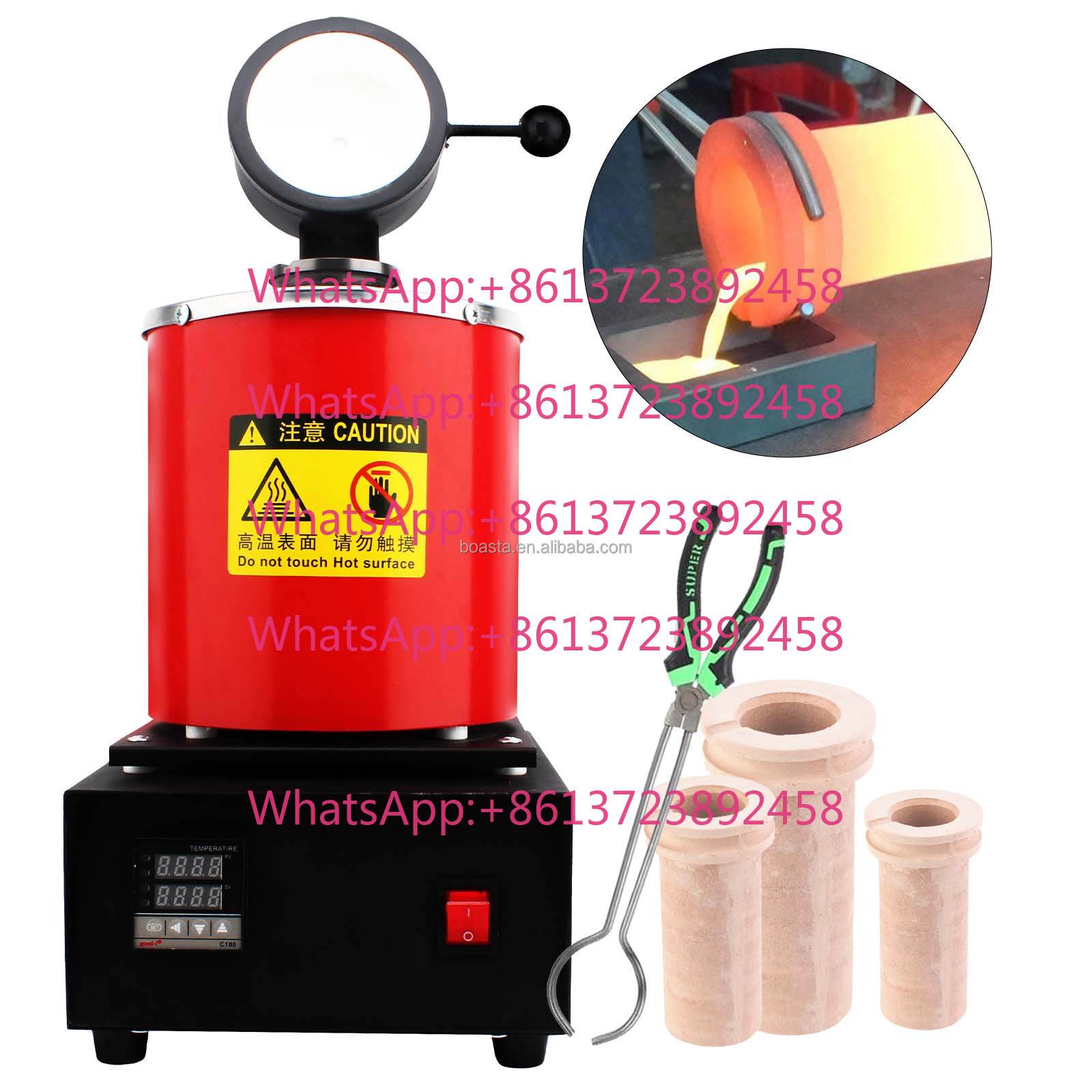 Gold Melting Furnace Crucible 2Kg - Four de fusion numérique pour métaux