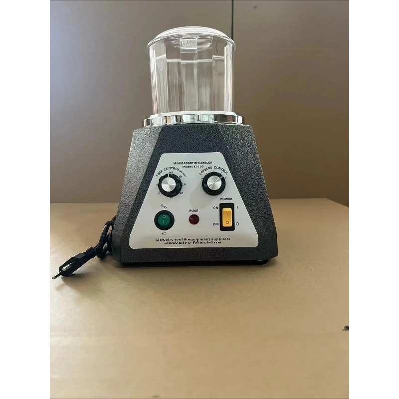 Jewelry Magnetic Tumbler Polisher Pin - Polisseuse rotative magnétique miniature KT-100, vitesse