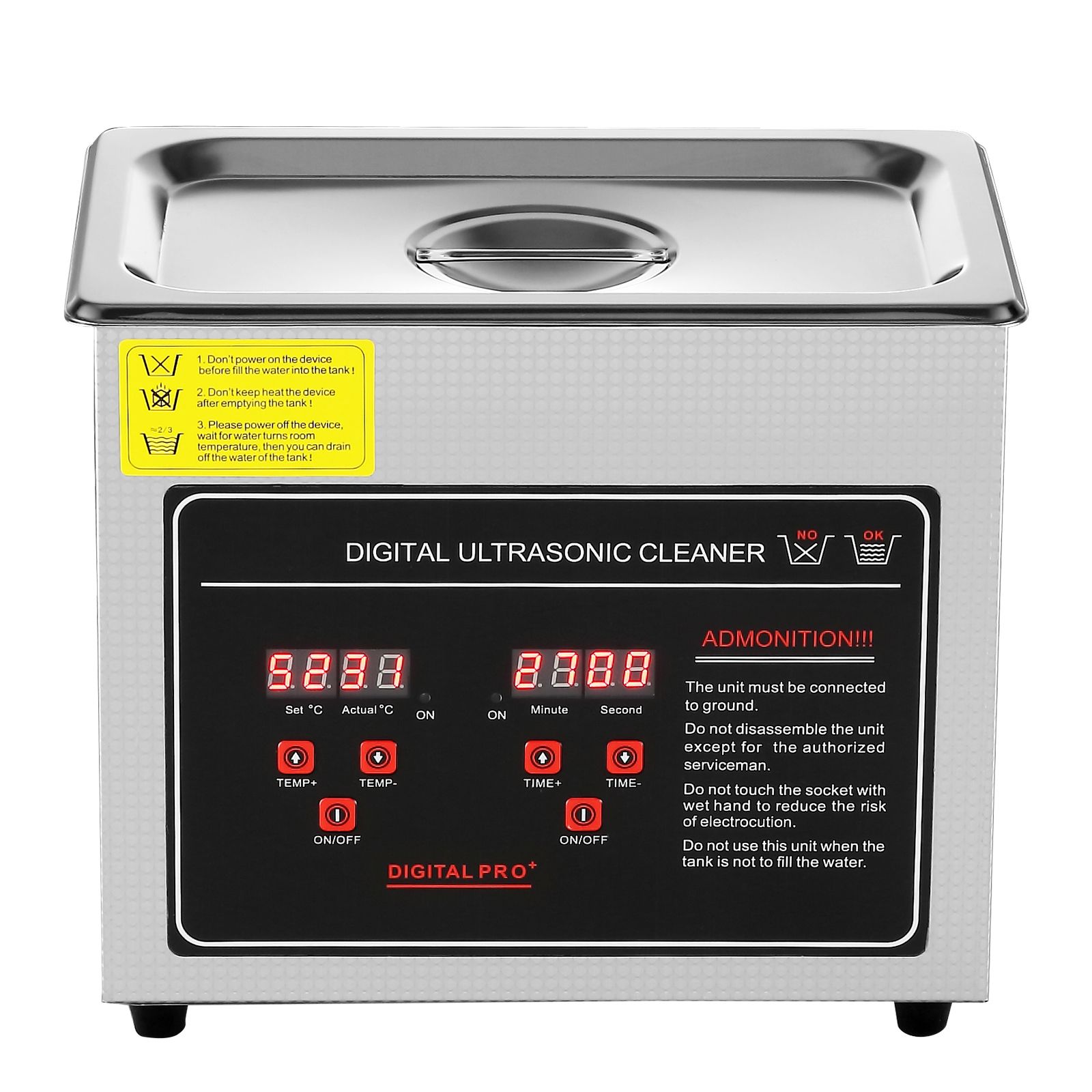 Ultrasonic Jewelry Cleaner Digital Timer - Nettoyeur à ultrasons avec minuterie numérique
