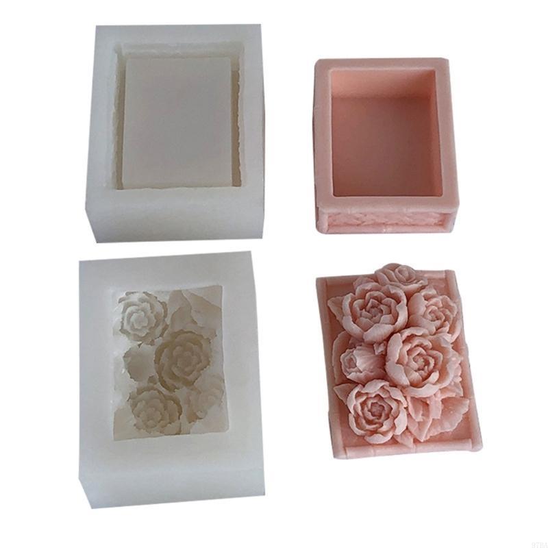 97BA boîte rangement pivoine,  - Casting Mold Jewelry Silicone Rubber avis et prix