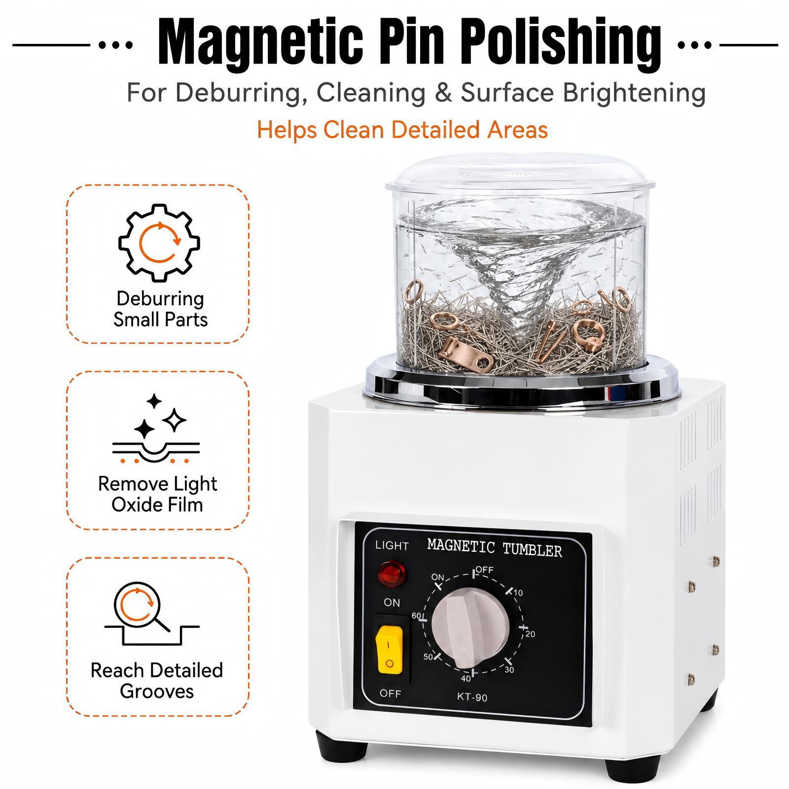 Machine à polir magnétique AHT - Jewelry Magnetic Tumbler Polisher Pin avis et prix