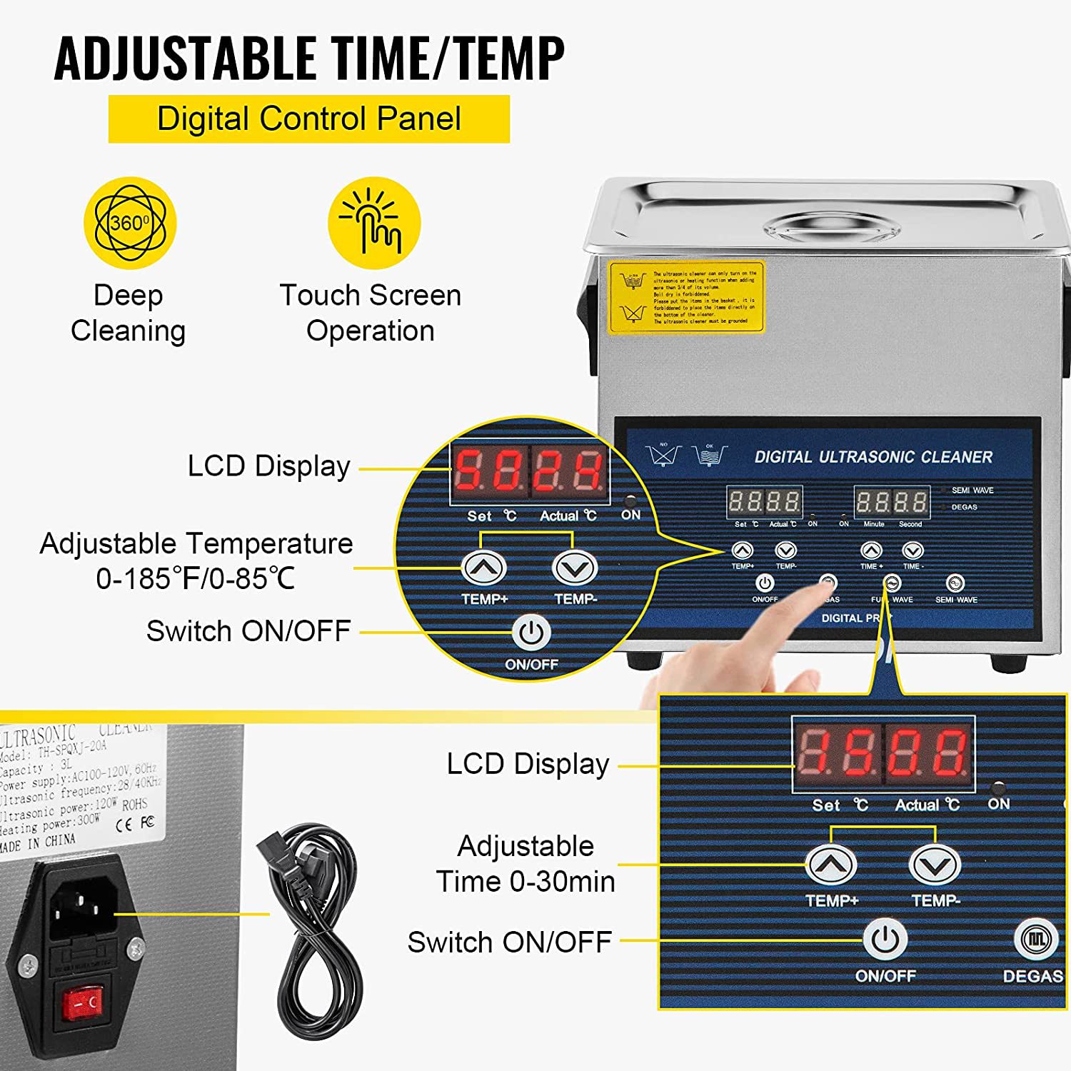 Nettoyeur à ultrasons professi - Ultrasonic Jewelry Cleaner Digital Timer avis et prix