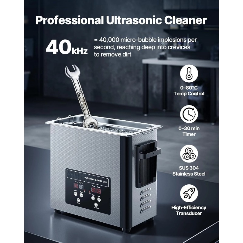 Nettoyeur à ultrasons 6L 120W  - Ultrasonic Jewelry Cleaner Digital Timer avis et prix