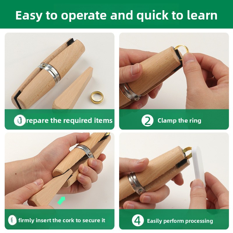 Pince à anneau en bois anti-ra - Ring Clamp Wood Jewelry Setting Tool avis et prix