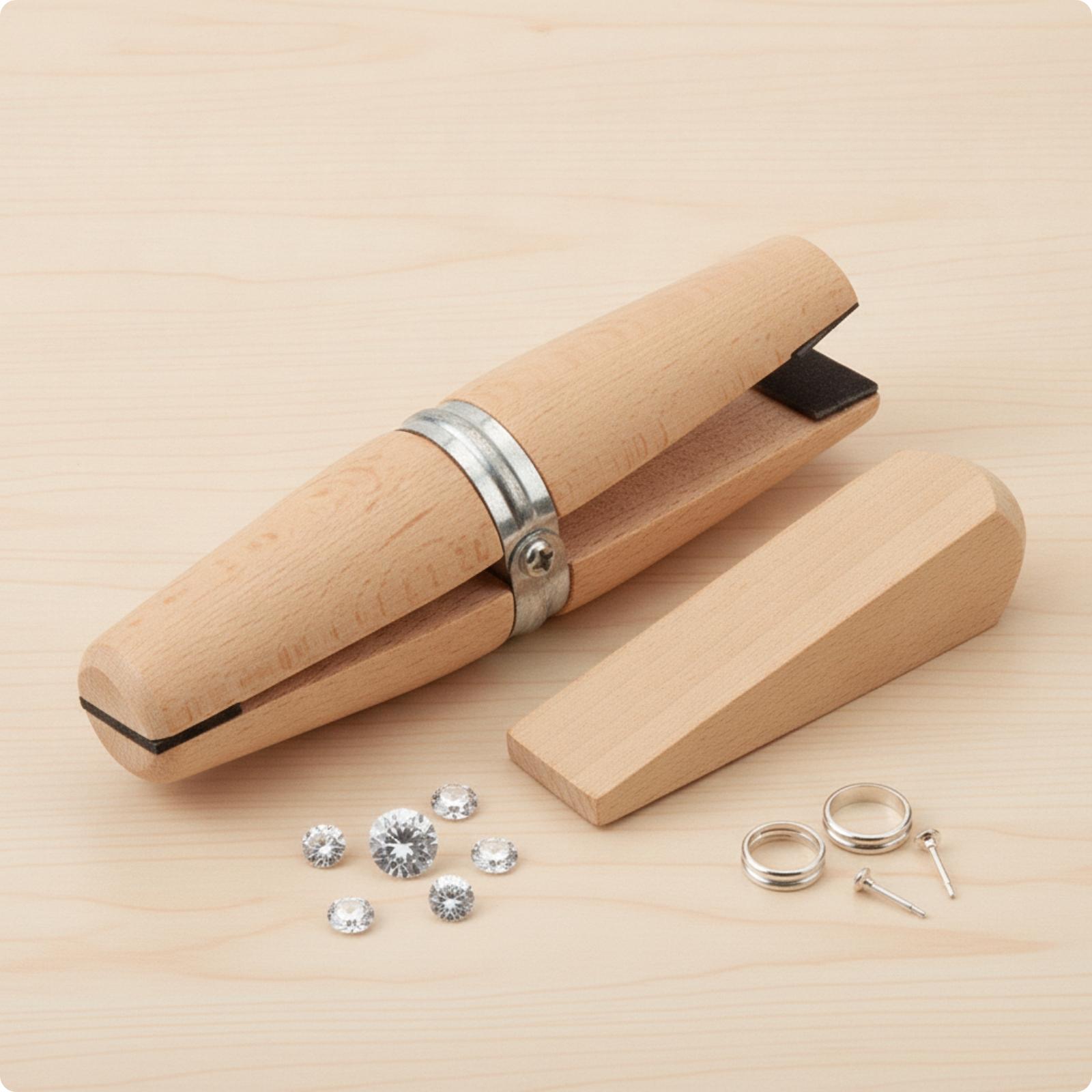 Pince à main en bois pour la f - Ring Clamp Wood Jewelry Setting Tool avis et prix