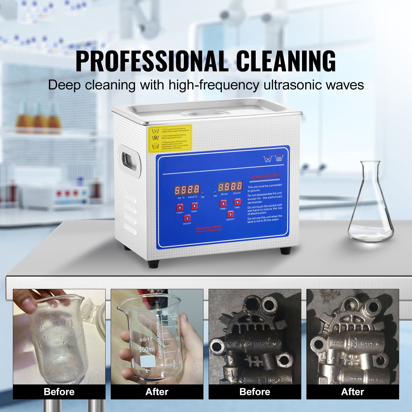 Nettoyeur à ultrasons avec min - Ultrasonic Jewelry Cleaner Digital Timer avis et prix