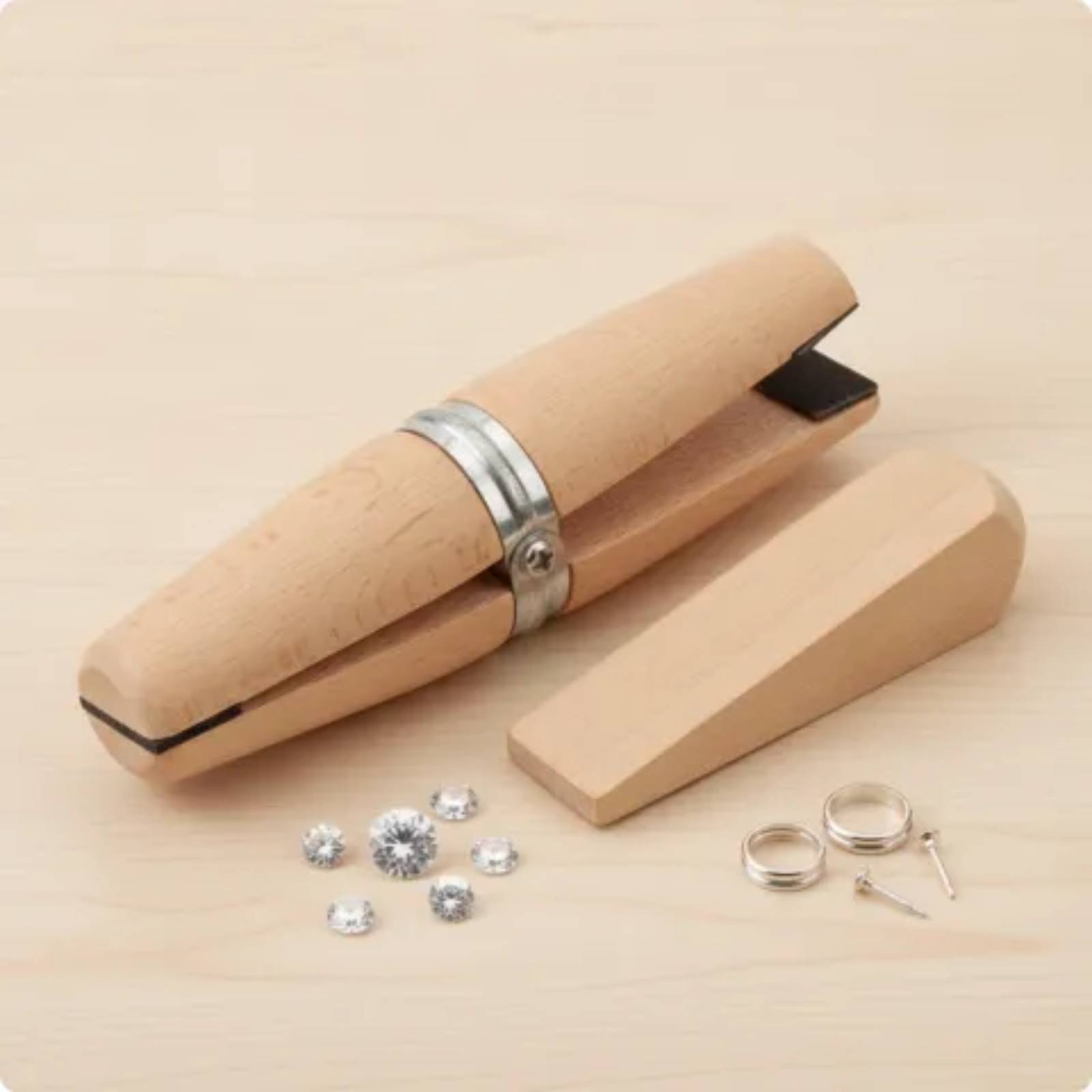 Outil de serrage pour bijoux,  - Ring Clamp Wood Jewelry Setting Tool avis et prix
