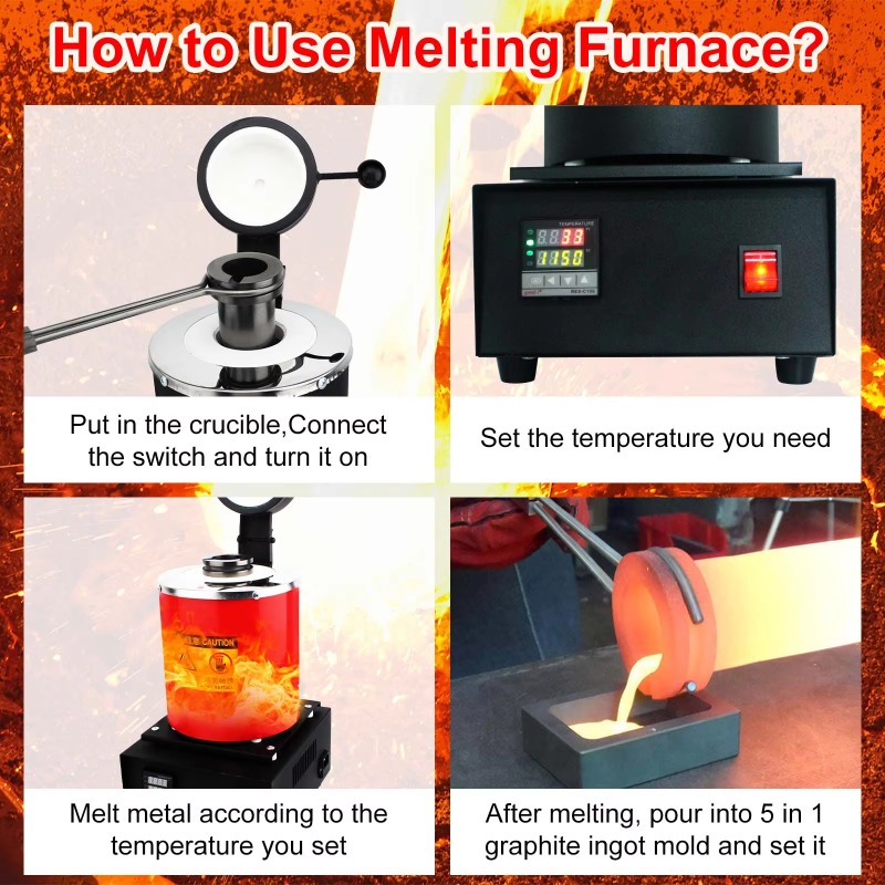 Four de fusion numérique minia - Gold Melting Furnace Crucible 2Kg avis et prix