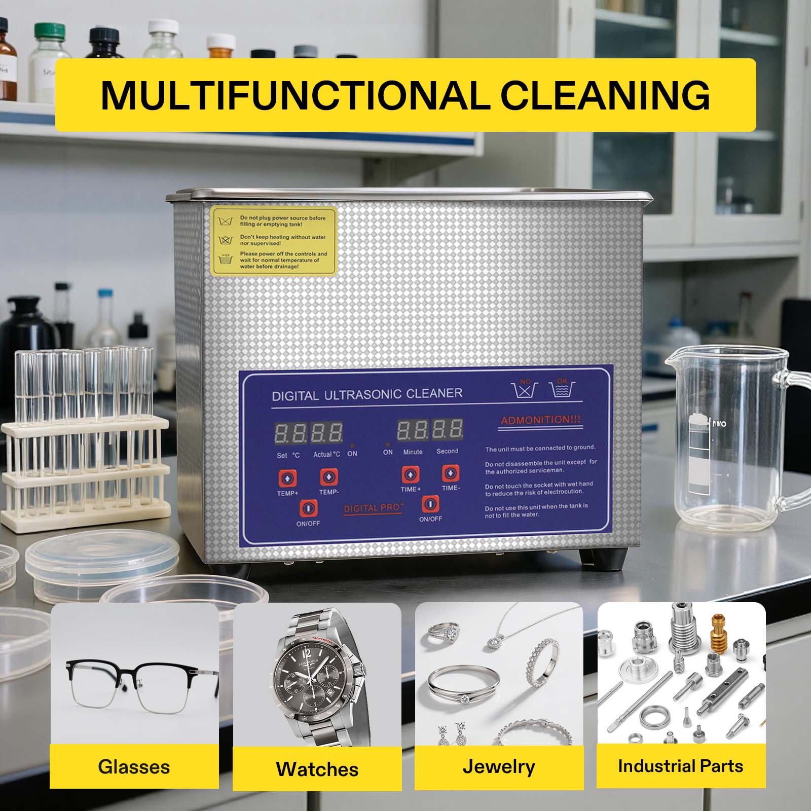 Machine à laver portable | Net - Ultrasonic Jewelry Cleaner Digital Timer avis et prix